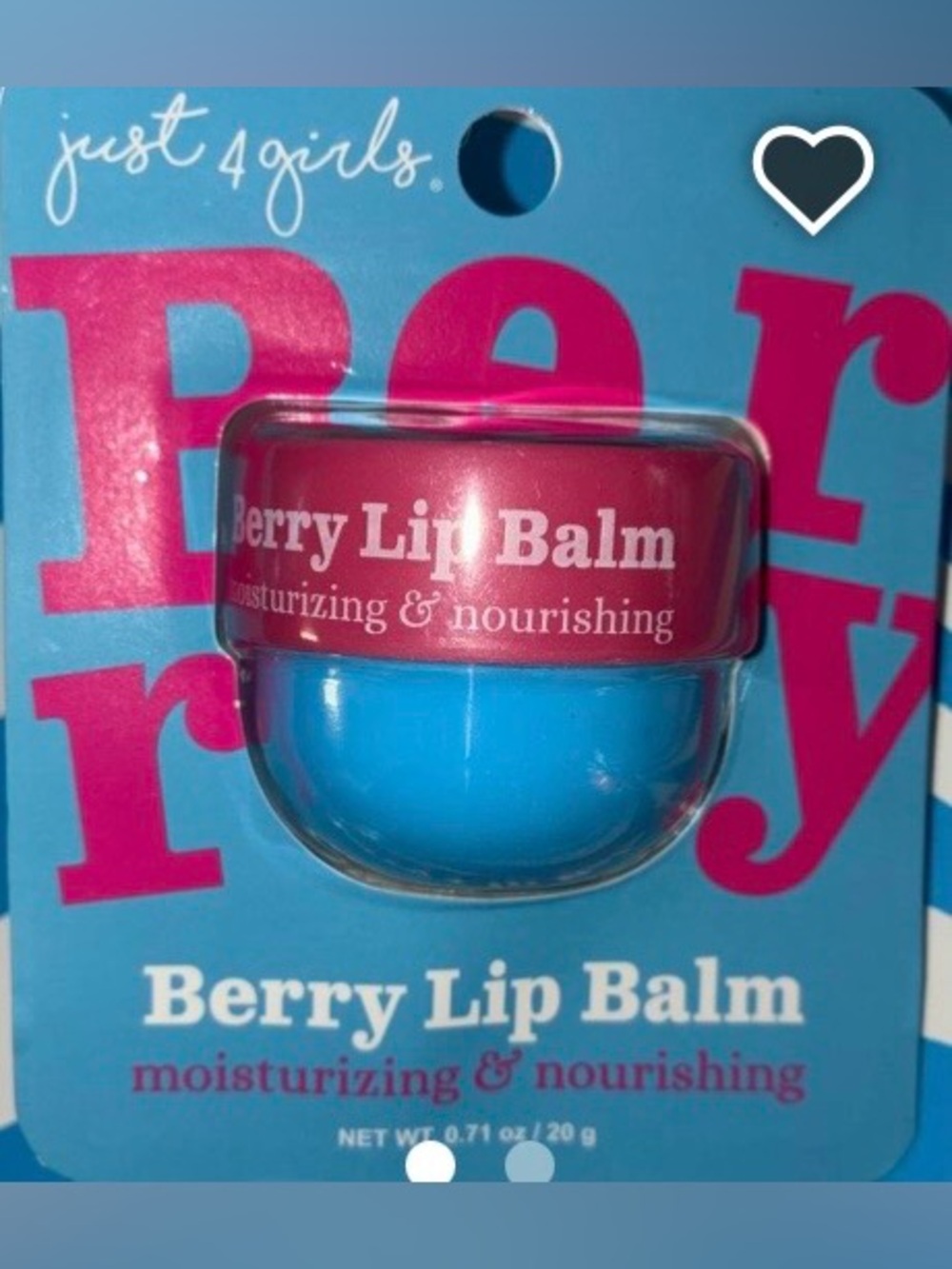 Berry Lip Balm - Blue Balm with Pink Cap
